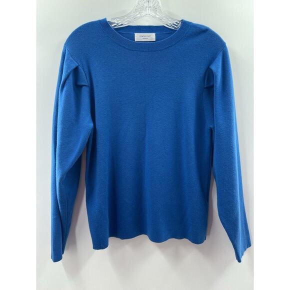 Opaque Clip Sweaters - Opaque Clip Tokyo Women’s Long Sleeve Blue Wool Blend Sweater Size Medium (38)